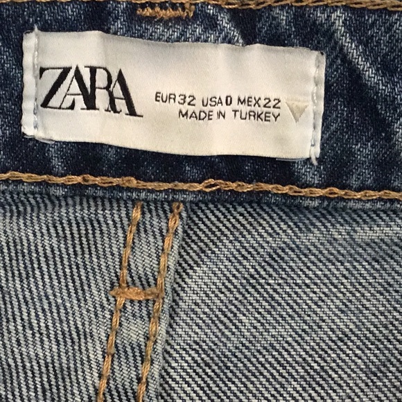 Zara High-Rise Jeans Frayed wide-leg, ankle crop - Picture 5 of 5